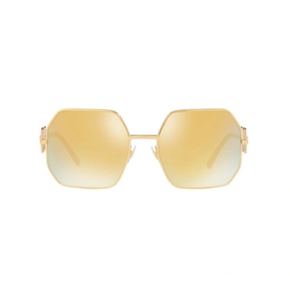 NEW VERSACE VE2248 10027P GEOMETRIC SUNGLASSES MOD 2248 1002/7P GOLD EYEWEAR - Picture 2 of 4